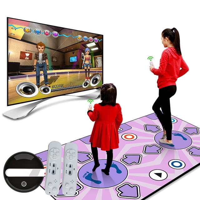XWSHYW Aparatos Electrónicos Alfombrillas de Baile para Dos Usuarios, Antideslizantes, para Pasos de Baile, Juego Sense, Inglés, para Pc y Tv