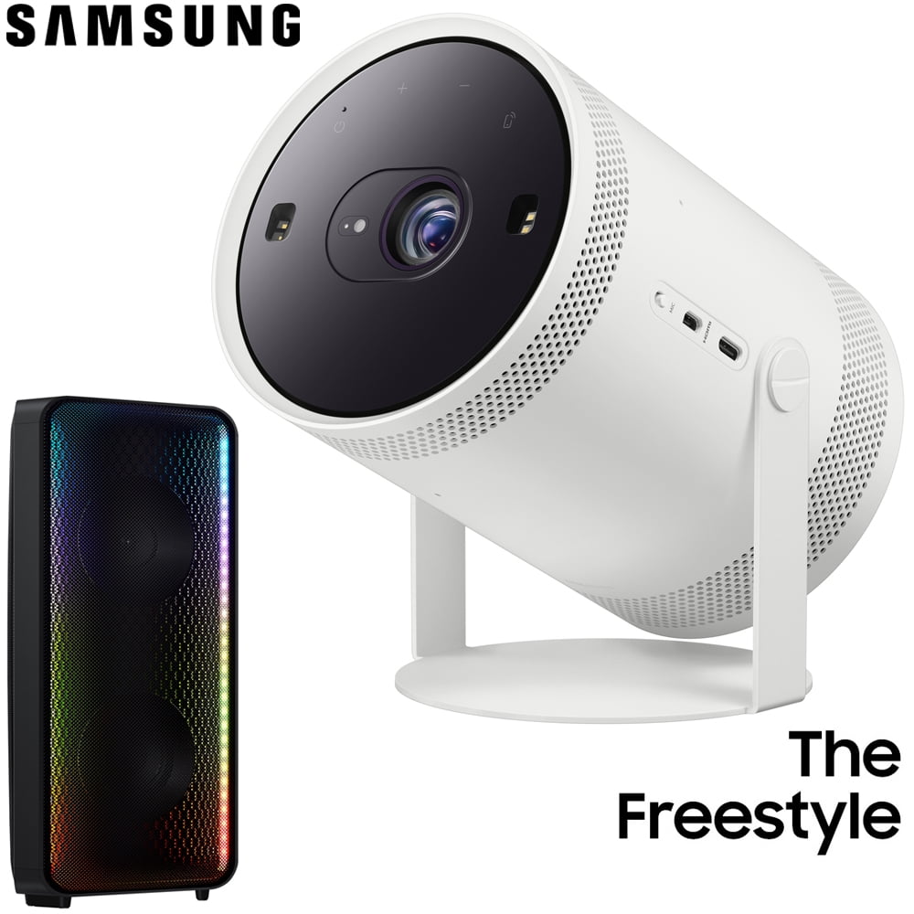 Samsung SPLSP3BLAXZA The Freestyle Projector Bundle with Samsung MX