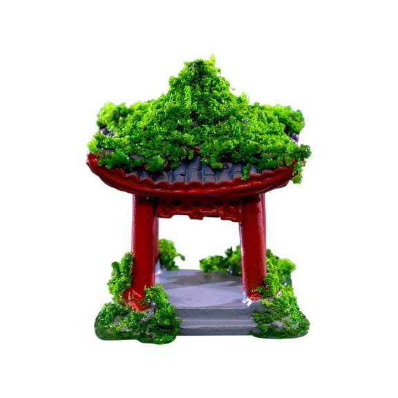 Miniature Japanese Pagoda, 2025 New Mini Landscape Decor Asian Temple Gate Japanese House Ornament for Fish Tank Zen Garden Decor