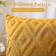 thumbnail image 3 of Soft faux fur pillowcase 20x20- plush short wool velvet decorative pillowcase - living room sofa pillowcase set of 2 pieces - yellow, 3 of 4