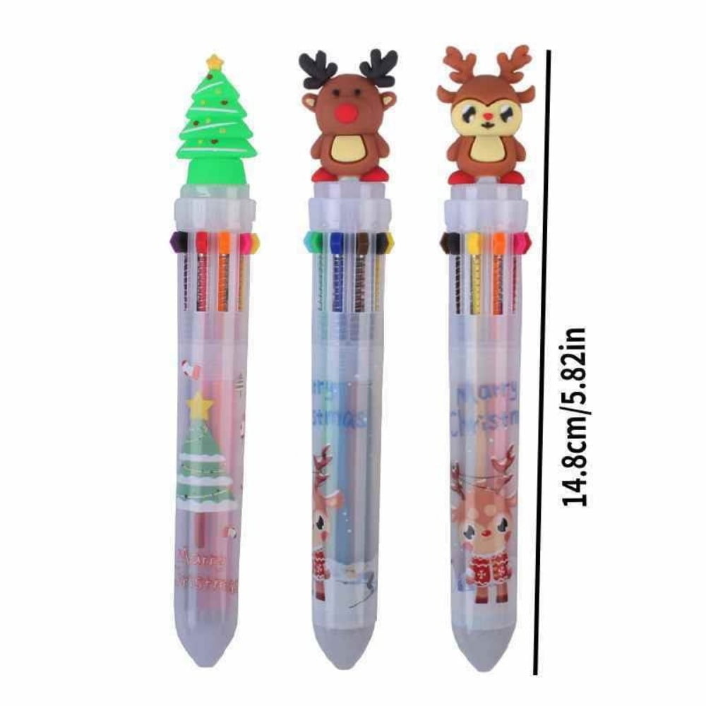 18Pcs Festive Cartoon Pen Set: Random Styles with Colored Ink, Perfect for Students, Teachers, & Gift-Giving