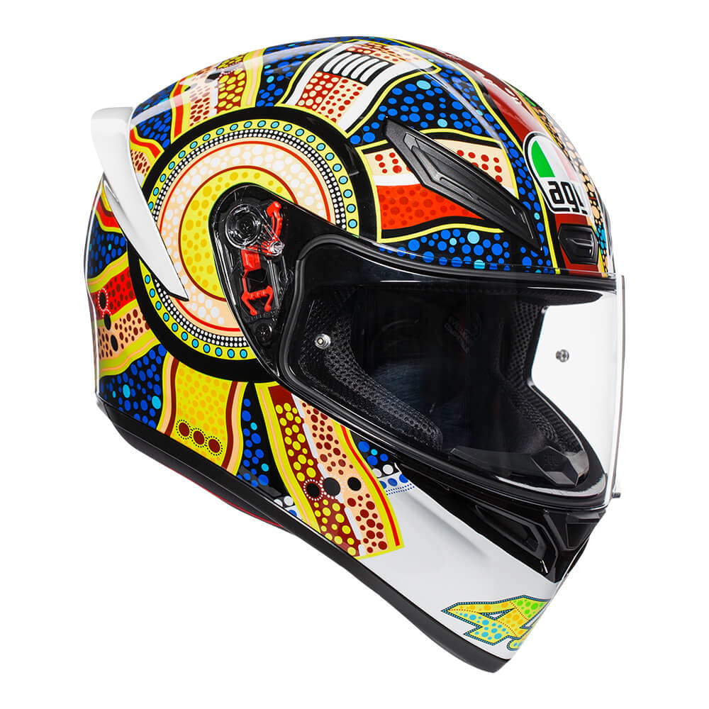 AGV Unisex-Adult Full Face K-1 Soleluna 2015 Motorcycle Helmet Yellow/Black, XX-Large 