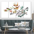 thumbnail image 1 of Designart Tropical Flowers and Birds - Birds Canvas Art Print, 1 of 3