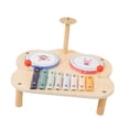 thumbnail image 4 of Juguete musical para niños, juguete sensorial de iluminación con tambor de xilófono, kit de batería para niños, instrumentos musicales para regalos, 4 of 9