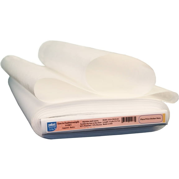 Pellon Sew-in Lightweight Fabric Interfacing, White 20" x 15 Yards by the Bolt