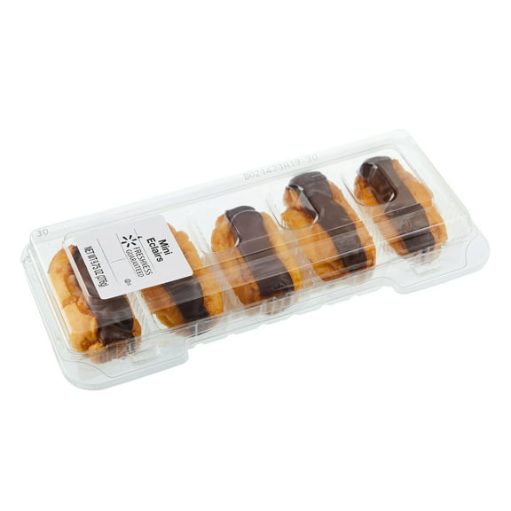 Freshness Guaranteed Mini Eclairs, 9.75 oz, 5 Count, Fresh Bakery, Shelf-Stable/ Ambient, Clam shell