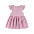 thumbnail image 4 of GYRATEDREAM Toddler Girls Summer Dress Kids Flying Sleeve Flowy Sundress Pleated Birthday Party Sundress Dresses for 2-3Y Purple, 4 of 6