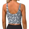 thumbnail image 3 of Haiem Poodle Dog Pattern Womens Sports Bra - U Neck Padded Low Impact Yoga Bra Workout Crop Top Gym Moisture-Wicking Workout Vest -X-Large, 3 of 9