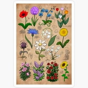 Kira Flowers of Minecraft Botanical Illustrations Glossy Sticker Waterproof Sticker for Water Bottles, Laptops, Notebooks - Best Birthday Gifts