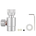 thumbnail image 1 of Kit de conector adaptador para recarga de cilindro de CO2 para SodaStream (plateado, sin medidor), 1 of 14
