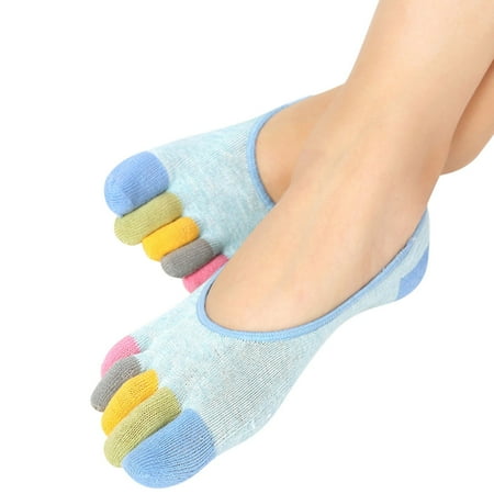 

Women 5 Toe Colorful Yoga Sport Non-Slip Soft Breathable Massage Toe Socks