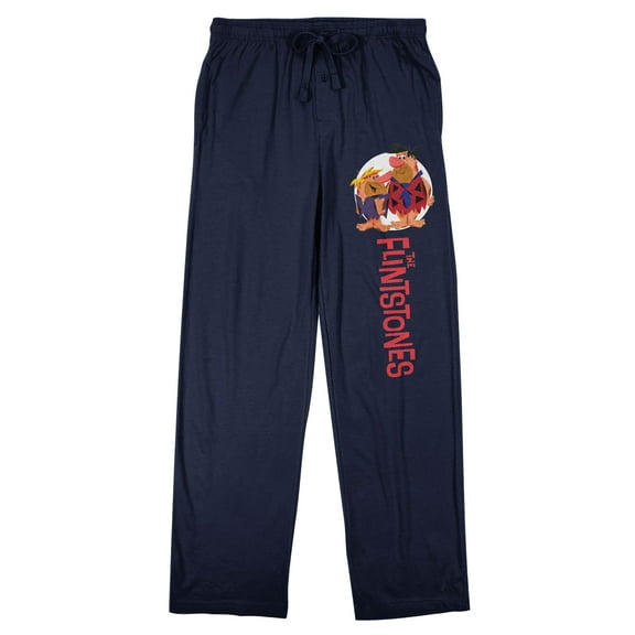 The Flintstones Fred And Barney Men's Navy Sleep Pajama Pants-XL