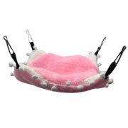 Hanging Two Layers Design, Small Animal Cage Bed for Squirrel Guinea- Chinchilla Hammock Hamster Ferret - 3 /L Optional Pink-L