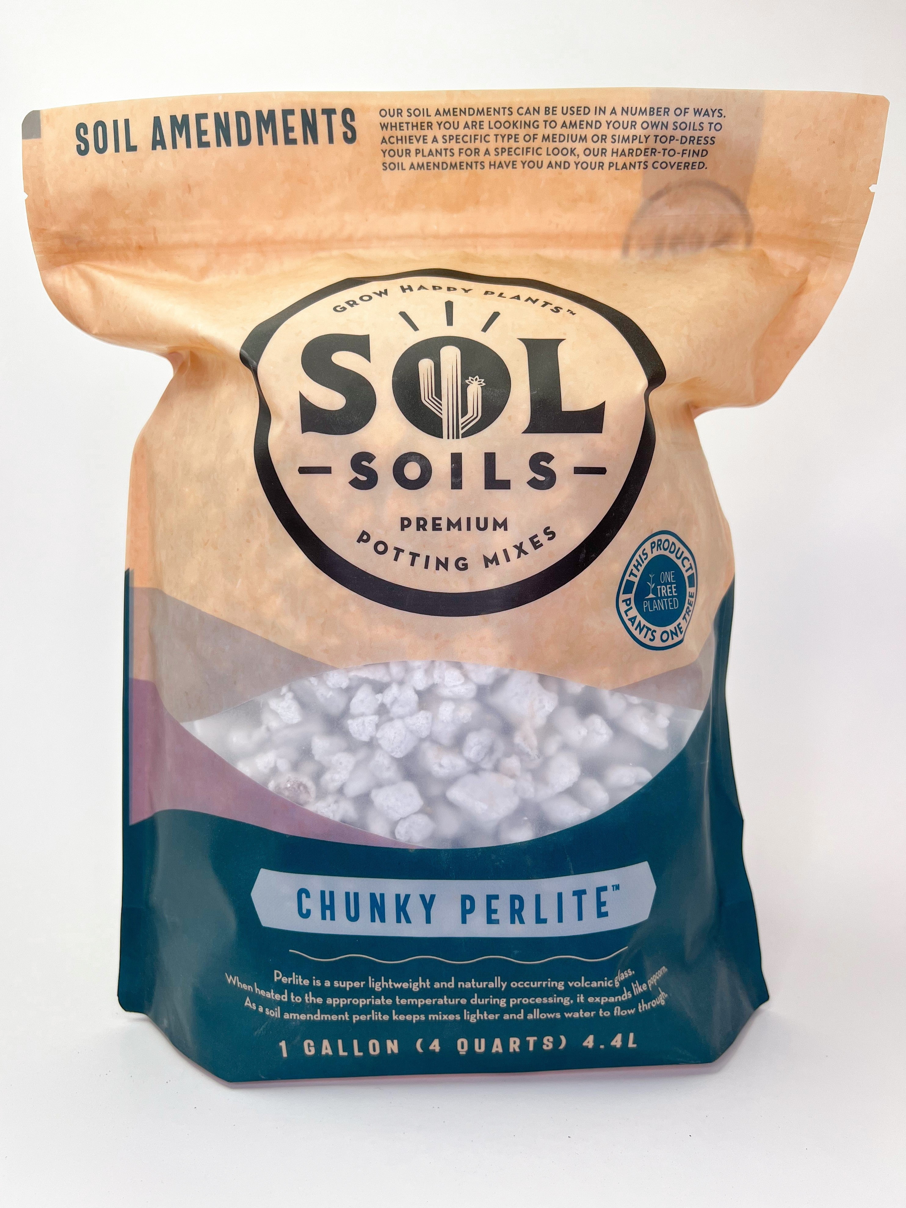 Sol Soils Chunky Perlite 1 Gallon (4 Quarts) bag Average Particle