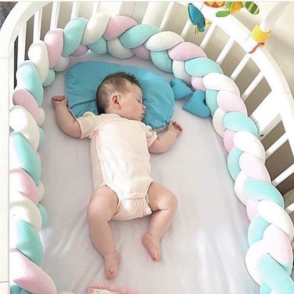 braided crib bumper walmart