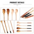 thumbnail image 6 of 8 Pcs Coffee Spoon Pure Hand Wooden Spoon Long Handle Stirring Spoon Log Tableware Honey Spoon Scoop Teaspoon, 6 of 8