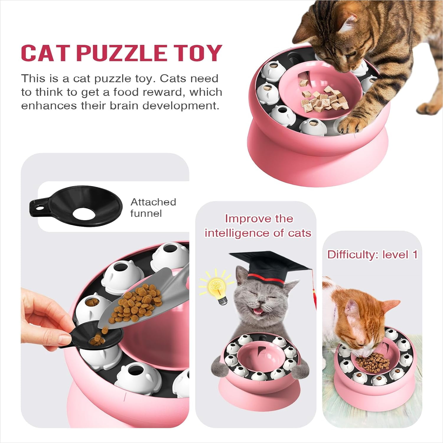 Interactive cat food bowl hotsell