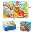 thumbnail image 3 of 80PCS wooden educational toys educational development baby kids training toys children animal puzzle, 3 of 5