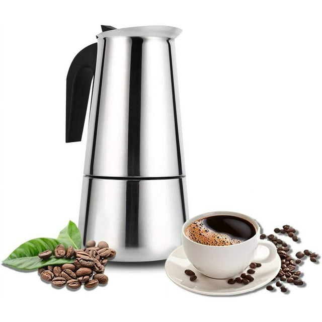Jinsinto Stovetop Espresso Maker with Classic and Rich Brews Moka Pot, Cuban Coffee Maker Stove top Espresso Shot Maker for Espresso italian coffee maker
