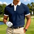 thumbnail image 2 of UDAUDU Men's Casual Short Sleeve Polo Shirts Cotton Stretch Collar Tee Breathable Soft Summer Vacation Golf Shirts 5XL, 2 of 8
