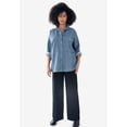thumbnail image 5 of Ellos Women's Oversized Button-Front Denim Shirt, 5 of 5