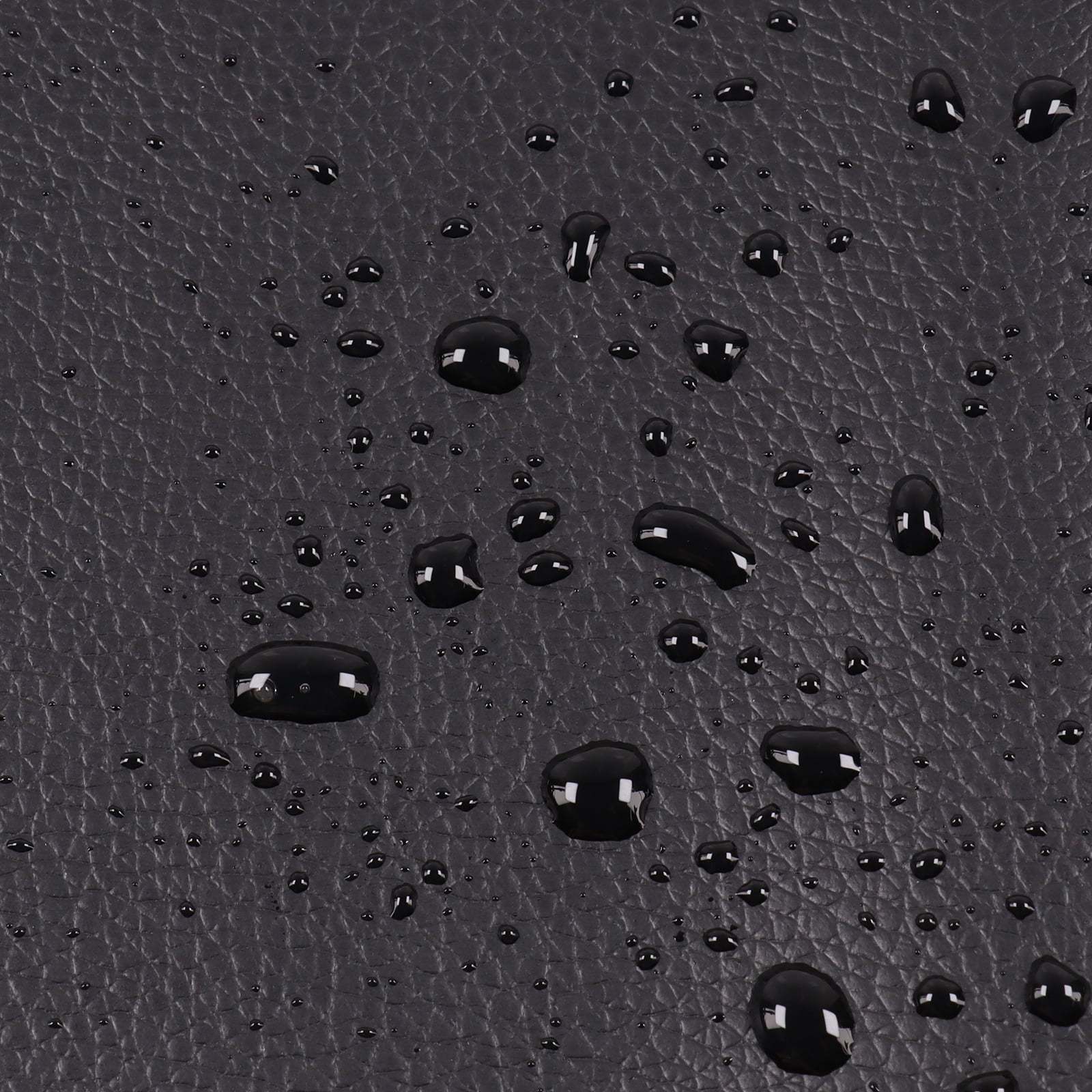 EdgeSeal Vinyl Synthetic Fabric Material Lichee Pattern Faux Leather Fabric By the Yard, Black 54" x 36"