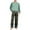 08 Army Green, variant on YueHuiYing Men's Pajamas Set 2 Piece Long Sleeve T-Shirt Loungewear Long Plaid Pants with Pocket