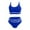 Blue A, variant on Enjoytime Women's High Waisted Bikini Sets Sporty Two Piece Swimsuits Color Block High Cut Bathing Suits Womens Swimsuits Tummy Control