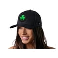 thumbnail image 4 of HAKA Shamrock Black Trucker Hat – Shamrock Mesh Snapback Cap for Men, Women & Golf, Lucky Charm Design Baseball Dad Hat, 4 of 6