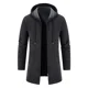 thumbnail image 3 of Men Hooded Long Cardigans Sweaters New Fashion Men Winter Outwear Casual Sweatercoats Fleece Thicker Warm Sweaters Size 4XL, 3 of 5