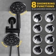thumbnail image 5 of Wowow Single Handle 8-Spray Tub and Shower Faucet with Dual Showerhead 1.8 GPM in Matte Black Valve Included, 5 of 7