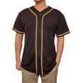 thumbnail image 1 of Lappel Men's Baseball Button Down Jersey College Sports Team Uniforms Size up to 3XL Short Sleeve Athletic Sports Tee Shirts Made in USA, 1 of 4
