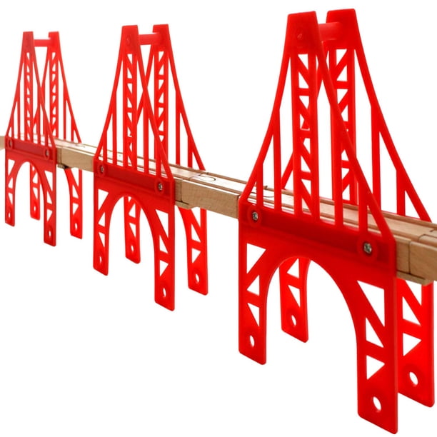 Puentes De Tren De Madera 3 Puentes Colgantes Accesorios De Vías De Tren De Madera Vías De Tren De Madera Vías De Tren Compatibles Con Todas Las Principales Marcas Juguetes De Madera Para Niñas Y Niño