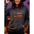 thumbnail image 4 of Stylish Harvest Thanksgiving Hoodie for Men Women, Funny Turkey Graphic Pullover Hooded Sweatshirt, Cozy Cotton Poly Blend, Holiday Fall Outfit, 4 of 5
