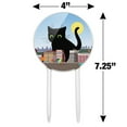 thumbnail image 2 of Acrylic Giant Black Cat Playing with Cars Cake Topper Party Decoration for Wedding Anniversary Birthday Graduation, 2 of 6