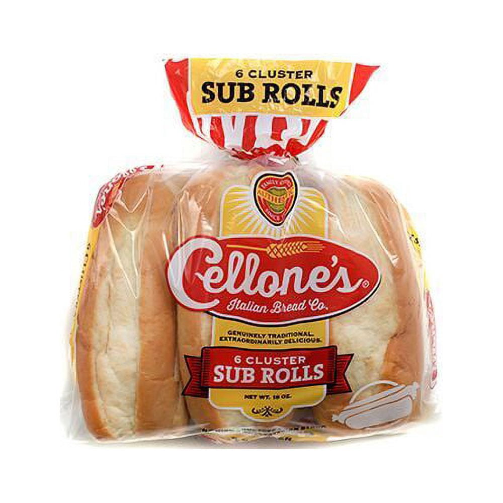 Cellone's Italian Cluster Sub Buns, 6 pack, Shelf-Stable, 12 oz