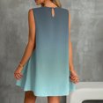 thumbnail image 7 of Xixinqiwan No Boundaries Women Dresses Clearance under $5,Women's Summer Dresses Beach Casual Sleeveless U-Neck Gradient Tank Sundress Loose Flowy Mini Dresses, 7 of 7