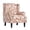M-Rococo Orange, variant on DREAMSIDEA Wingback Accent Chair with Nailhead Trim & Retro Wood Legs, Floral Pattern Arm Chair for Living Room-Beige