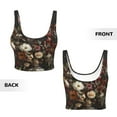 thumbnail image 6 of Sports Bras for Women Workout Tank Tops, Vintage Floral Vase A Running Vest with Removable Cups, 6 of 7
