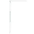 Shower screen for walkin shower white 90x195 cm ESG clear glass