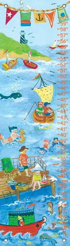 Blue 12 x 42 Oopsy Daisy The Sea Girl Sharon Furner Growth Charts Blue 12 x 42 Oopsy Daisy The Sea Girl Sharon Furner Growth Charts