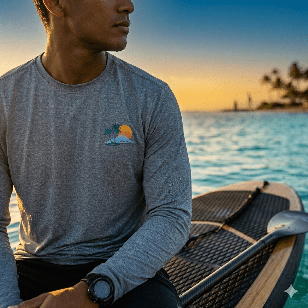 Burnside Men's Long Sleeve Swim Tee, Sizes S-XXL