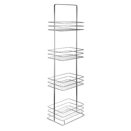 Amg Free Standing Bathroom Spa Tower Storage Caddy In Chrome