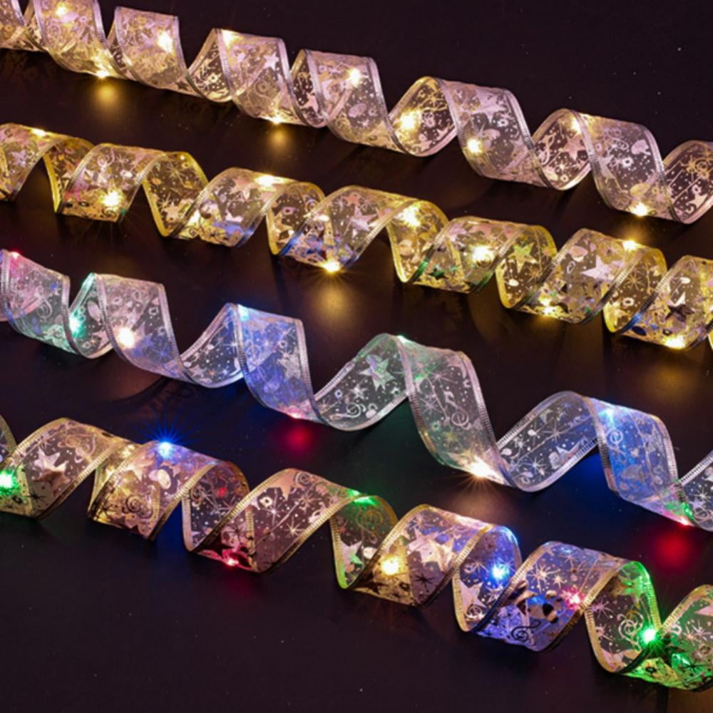 Ribbon Christmas Lights Outdoor 