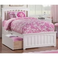 thumbnail image 5 of Leo & Lacey Lit Plateforme de Rangement Urbain Simple TG en Bois Massif Style Ferme, Blanc, 5 of 5