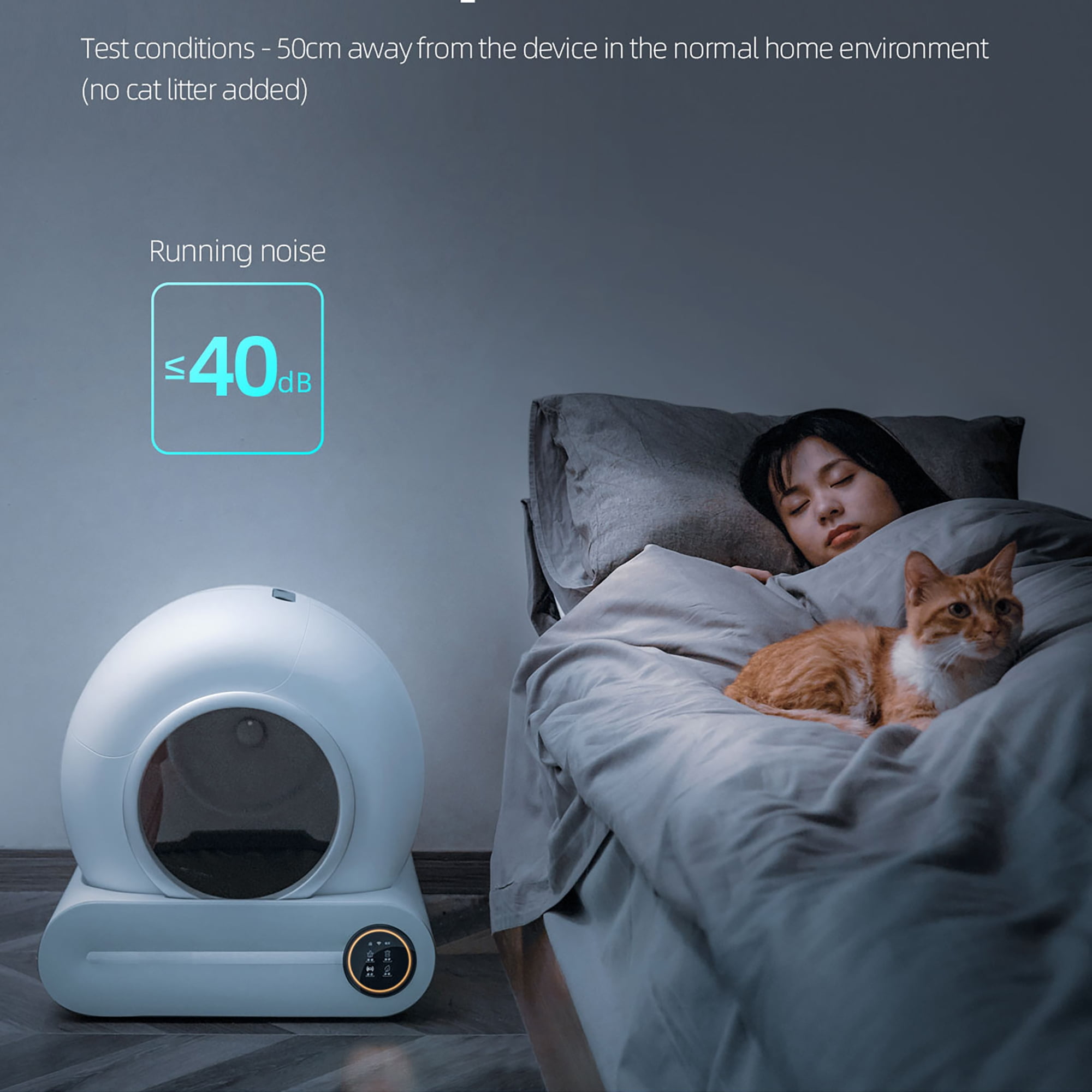 Pefilos Smart Self-Cleaning Cat Litter Box, 65L+9L Large Capacity/APP Control/Ionic Deodorizer for Multiple Cats Automatic Cat Litter Cleaning Robot, White Pefilos Smart Self-Cleaning Cat Litter Box, 65L+9L Large Capacity/APP Control/Ionic Deodorizer for Multiple Cats Automatic Cat Litter Cleaning Robot, White