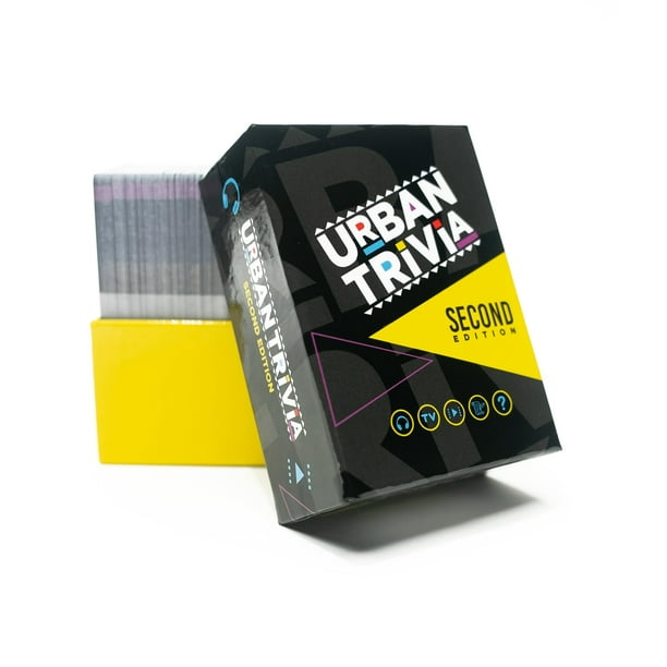 Urban Trivia Game 2ª edición: ¡juego de cartas negras para la cultura! Trivia divertida sobre películas de televisión para negros, música, deportes y crecer como negro. Gran trivia para noches de jueg