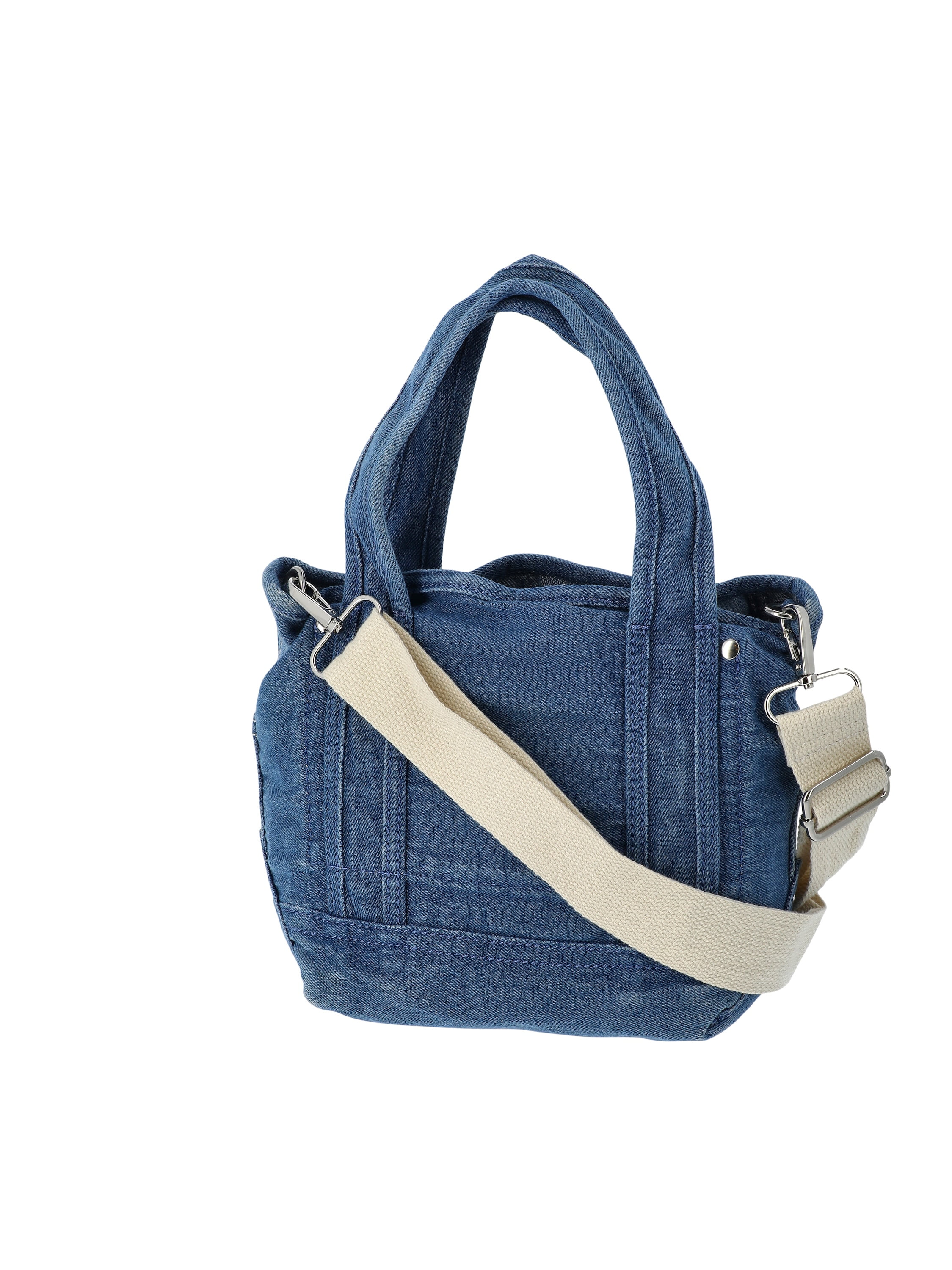 No Boundaries Denim Mini Tote Bag, Women's, Patchwork