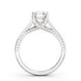 thumbnail image 3 of Dash Jewel Asscher-Cut 2.0 Ct Lab-Created Diamond Engagement Ring – 14K White-Gold Plated Cathedral Style – Women’s Classic Wedding Christmas Gift, 3 of 4