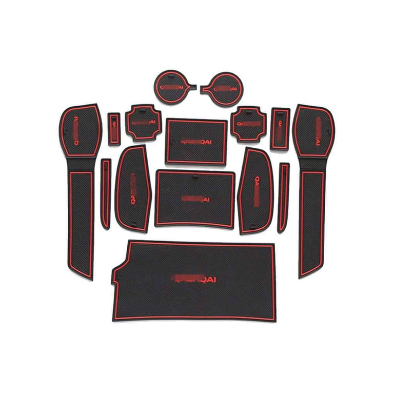 Car Non-slip Cup Mats Anti Slip Door Groove Gate Slot Pad Mat Kit for  Nissan Qashqai 2016 Interior Decoration 